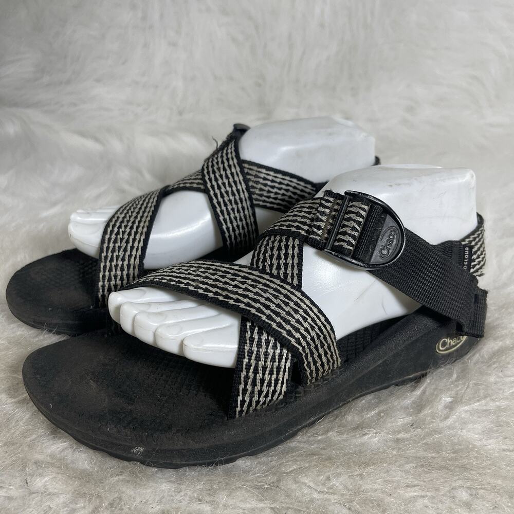 Chaco ZX/1 Cloud Women’s Sandals Black White Double Strap Size 9